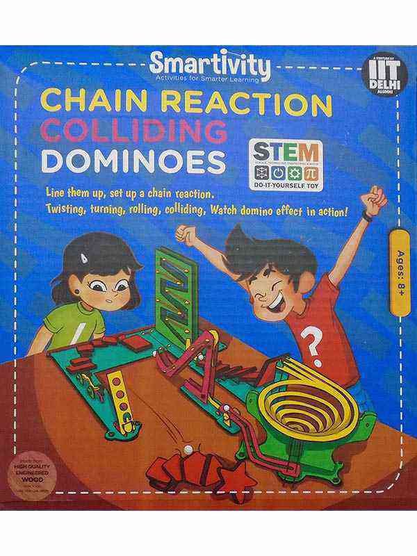 CHAIN REACTION COLLIDING DOMINOES