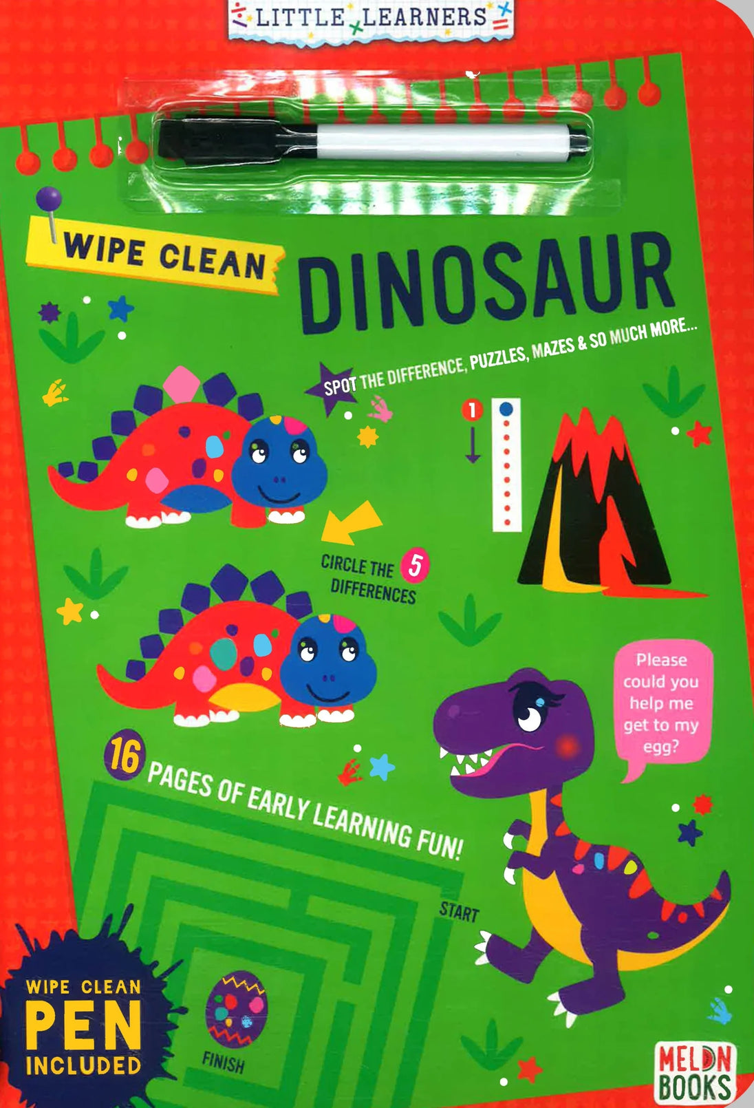 WIPE CLEAN DINOSAUR 0ED PL 2023 - Paramount Books   