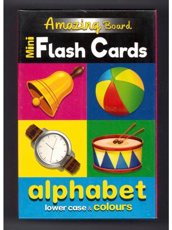 AMAZING BOARD MINI FLASH CARDS: ALPHABET LOWER CASE & COLOURS - Paramount Books   