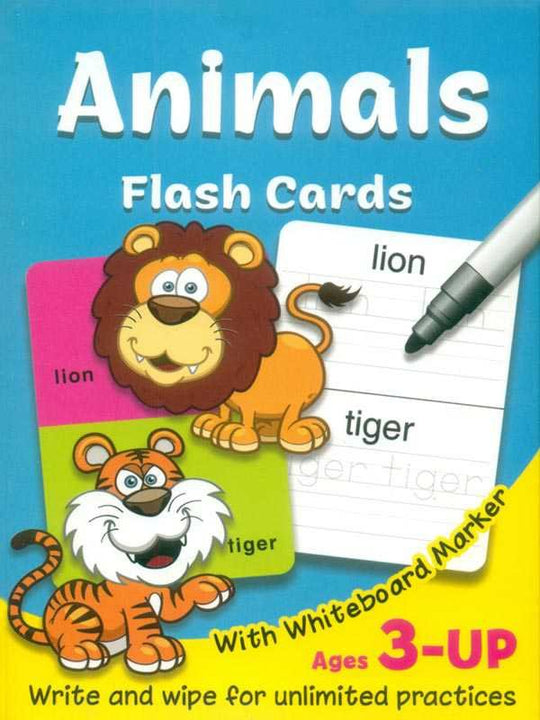 FLASH CARD: ANIMALS WITH BOARD MARKER - Paramount Books   