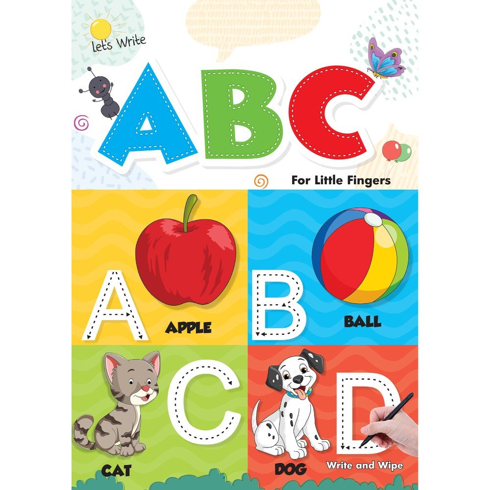 WRITING BOARD:LET'S WRITE ABC FOR LITTLE FINGERS