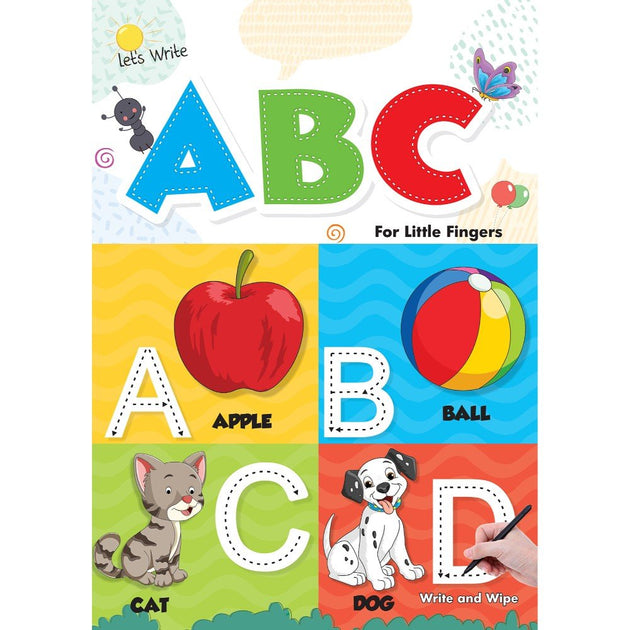 WRITING BOARD:LET'S WRITE ABC FOR LITTLE FINGERS - Paramount Books   