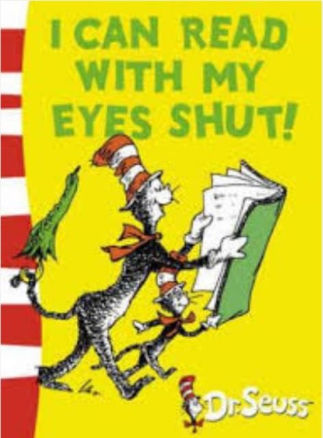 I CAN READ WITH MY EYES SHUT!(GREEN BACK BOOK) - Paramount Books   