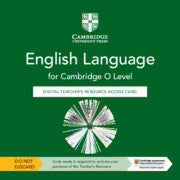 CAMBRIDGE O LEVEL ENGLISH LANGUAGE DIGITAL TEACHER'S RESOURCE ACCESS CARD