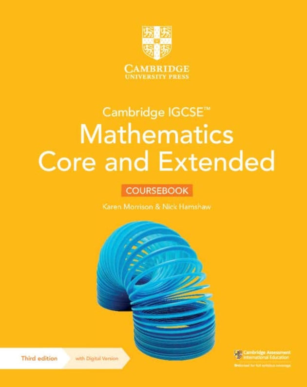 CAMBRIDGE IGCSEâ„¢ MATHEMATICS CORE AND EXTENDED COURSEBOOK WITH DIGITAL VERSION (2 YEARS' ACCESS) (CAMBRIDGE INTERNATIONAL IGCSE) - Paramount Books   