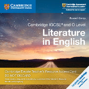 CAMBRIDGE O LEVELS LITERATURE IN ENGLISH DIGITAL TEACHER'S RESOURCE ACCESS CARD