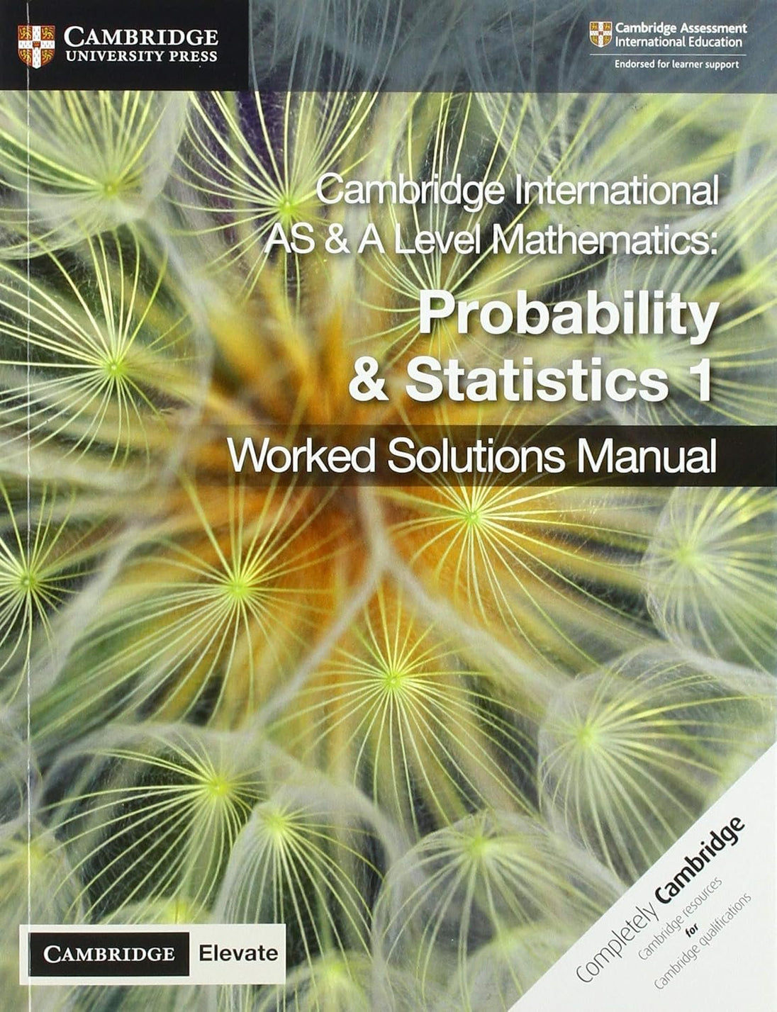 CAMBRIDGE INTERNATIONAL AS AND A LEVEL MATHEMATICS: PROBABILITY AND STATISTICS 1 WORKED SOLUTION MANUAL WITH ELEVATE - Paramount Books   