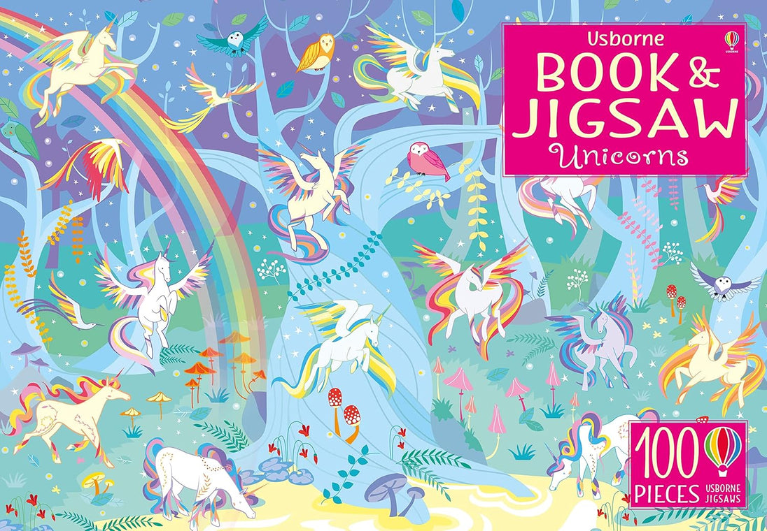 USBORNE BOOK AND JIGSAW UNICORNS