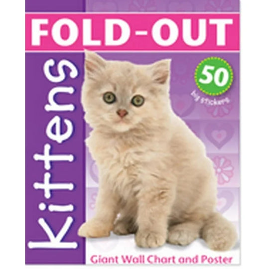 FOLD-OUT 50 BIG STICKERS: KITTENS GIANT WALL CHART AND POSTER
