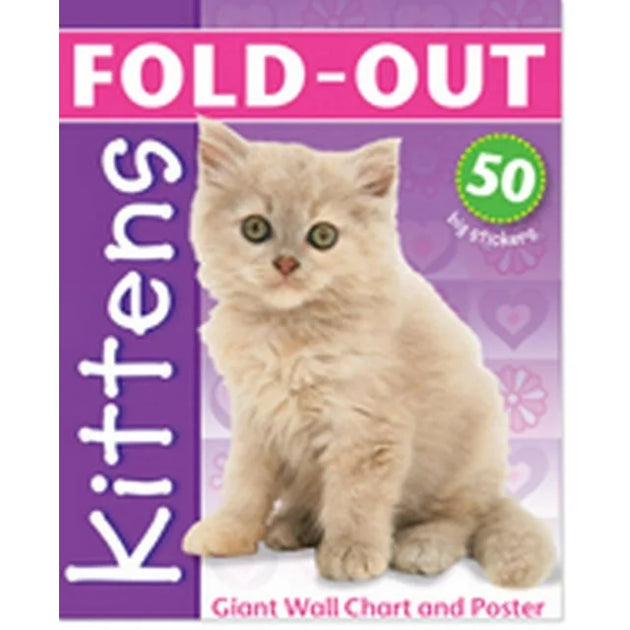 FOLD-OUT 50 BIG STICKERS: KITTENS GIANT WALL CHART AND POSTER