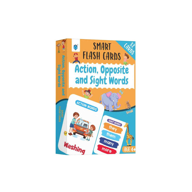 SMART FLASH CARDS: ACTION ,OPPOSITE, AND SIGHT WORDS - Paramount Books   