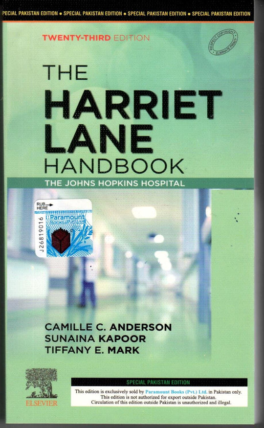 THE HARRIET LANE H/BK: THE JOHNS HOPKINS HOSPITAL 23ED PB 2023 - Paramount Books   