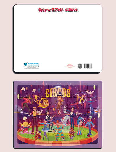 JIGSAW PUZZLE WITH WIPE-CLEAN BOARD-CIRCUS