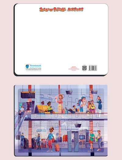 JIGSAW PUZZLE WITH WIPE-CLEAN BOARD-AIRPORT