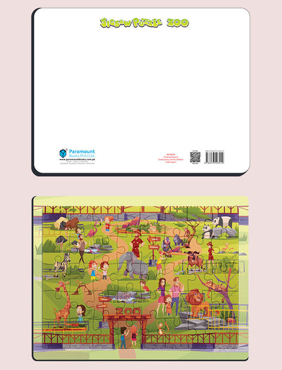 JIGSAW PUZZLE WITH WIPE-CLEAN BOARD-ZOO