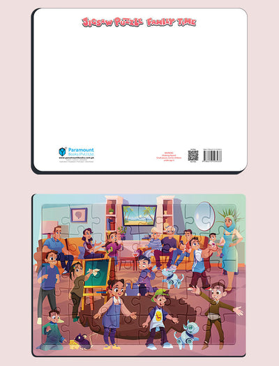 JIGSAW PUZZLE WITH WIPE-CLEAN BOARD-FAMILY TIME