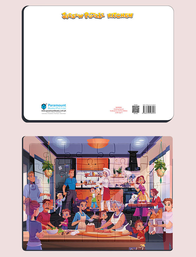 JIGSAW PUZZLE WITH WIPE-CLEAN BOARD-KITCHEN