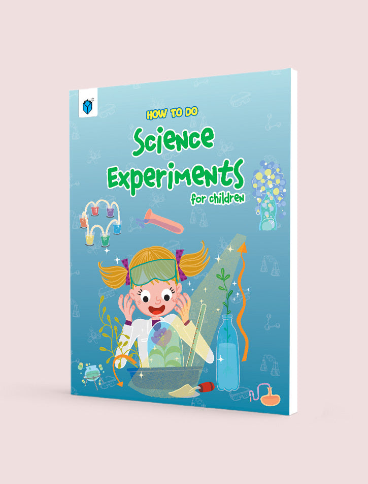 Book titled 'How to Do Science Experiments for Children' with a colorful cover featuring a child in a lab coat and science equipment.