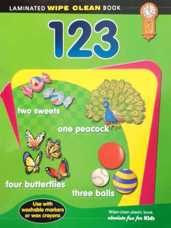 LAMINATED WIPE CLEAN BOOK 123