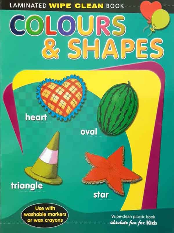LAMINATED WIPE CLEAN COLOURS AND SHAPES