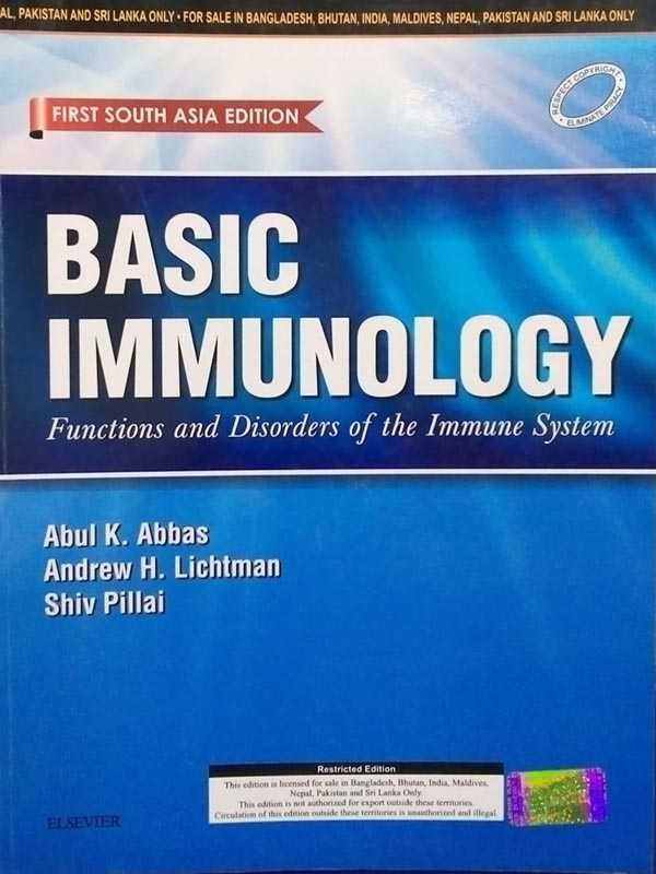 BASIC IMMUNOLOGY: FUNCTIONS &amp; DISORDERS OF THE IMMUNE SYSTEM - Paramount Books   