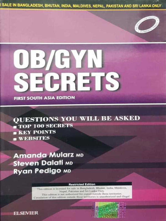 OBSTETRICS &amp; GYNECOLOGY SECRETS (FIRST SOUTH ASIA EDITION) - Paramount Books   