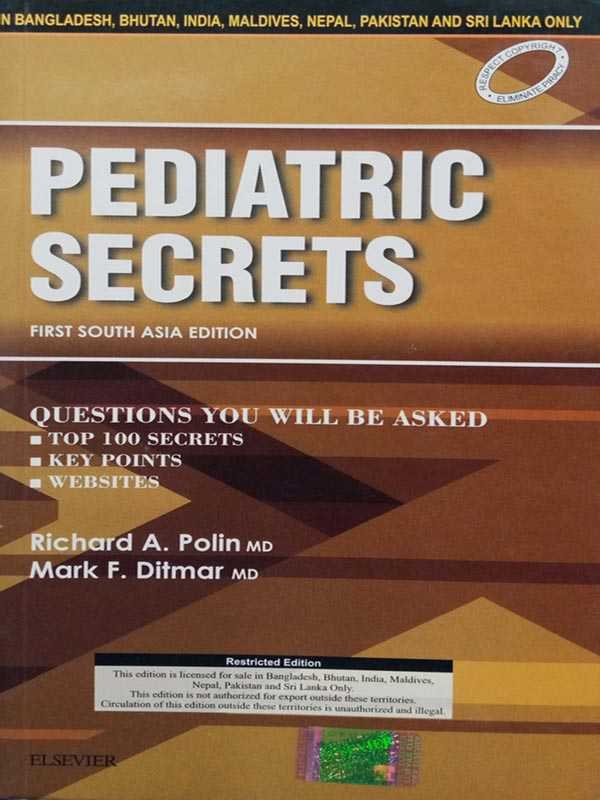 PEDIATRIC SECRETS 2017 (FIRST SOUTH ASIA EDITION) - Paramount Books   