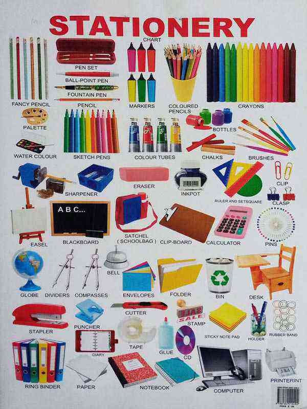 WALL CHART: STATIONERY - Paramount Books   