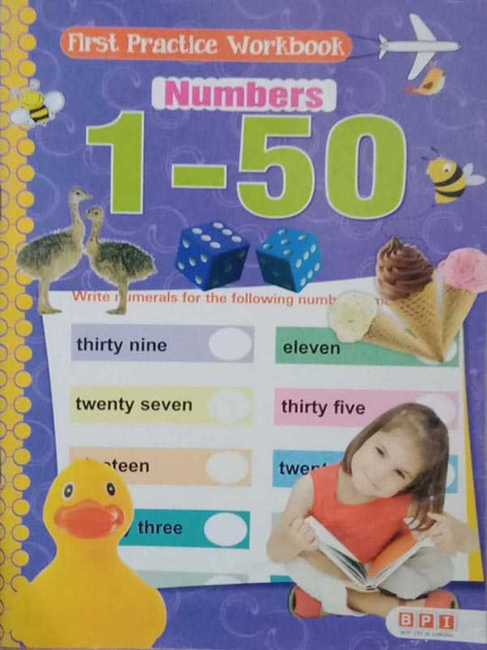 FIRST PRACTICE WORKBOOK: NUMBERS 1 TO 50 - Paramount Books   