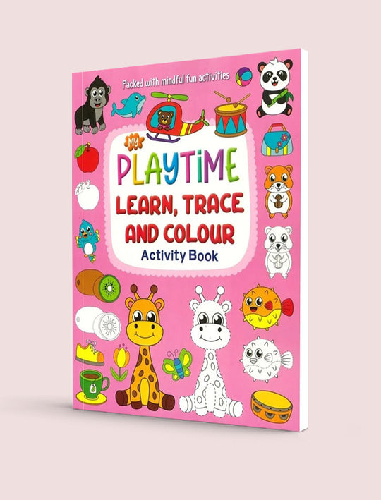 PLAYTIME LEARN ,TRACE AND COLOUR ACTIVITY BOOK