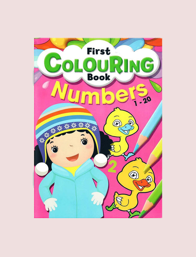 FIRST COLOURING BOOK: NUMBERS 1-20