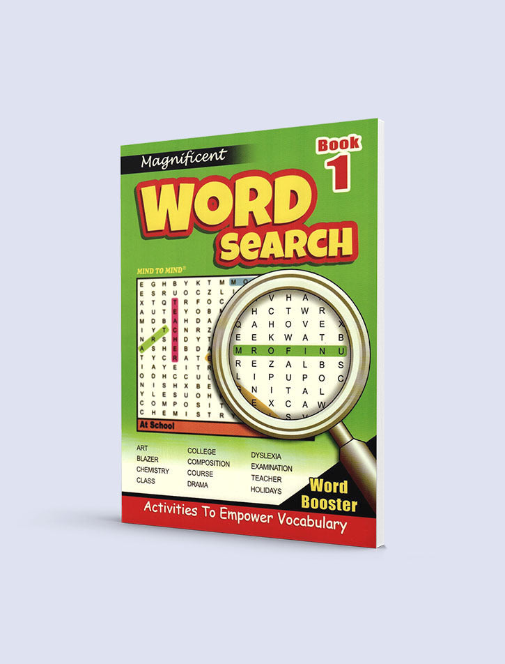 MTM MAGNIFICIENT WORD SEARCH: AT SCHOOL WORK BOOK 1