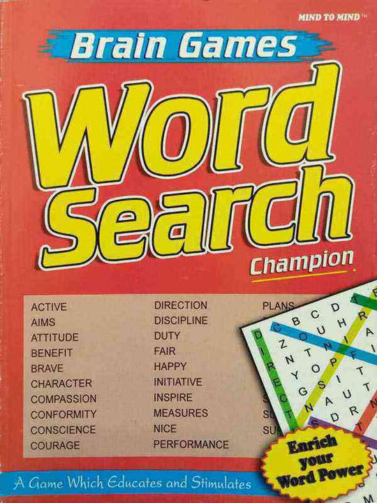 MIND TO MIND BRAIN GAMES: WORD SEARCH CHAMPION - Paramount Books   