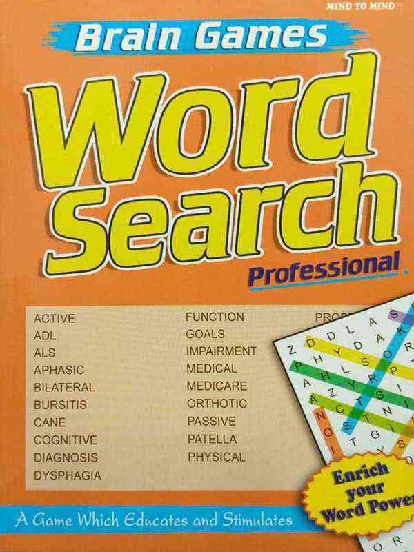 MIND TO MIND BRAIN GAMES: WORD SEARCH PROFESIONAL - Paramount Books   