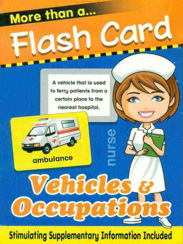 MORE THAN A FLASH CARD: VEHICLES & OCCUPATIONS - Paramount Books   