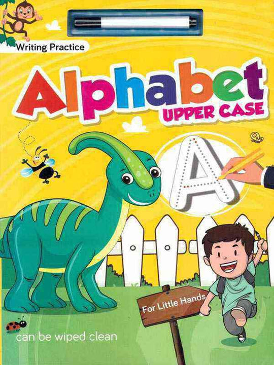 CAN BE WIPED CLEAN: WRITING PRACTICE ALPHABET UPPER CASE FOR LITTLE HANDS - Paramount Books   