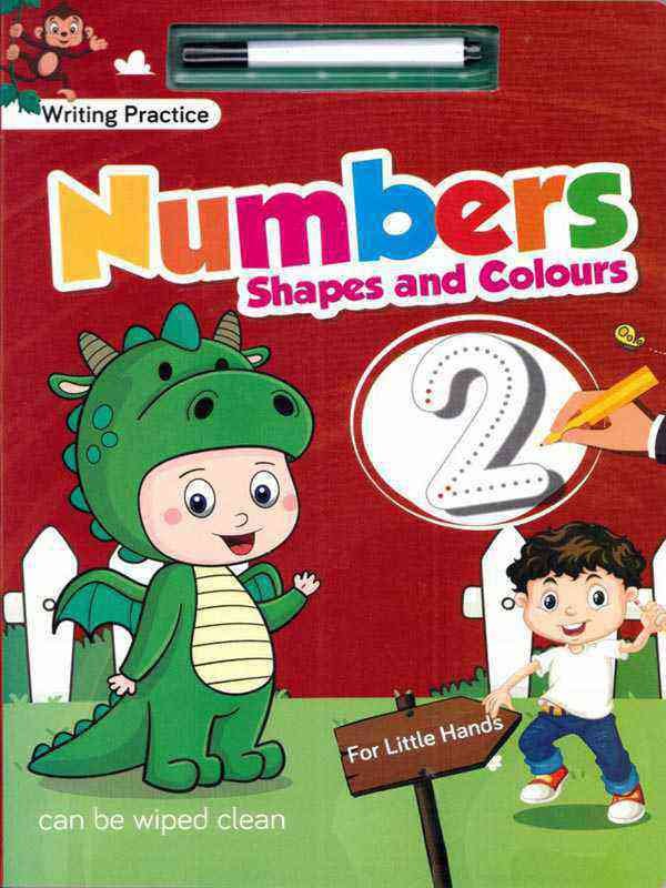 CAN BE WIPED CLEAN WRITING PRACTICE NUMBERS SHAPES &amp; COLOURS FOR LITTLE HANDS - Paramount Books   