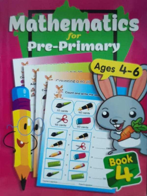 Pre K Books Math MATHEMATICS FOR PRE-PRIMARY BOOK-4 AGES 4-6 - Paramount Books