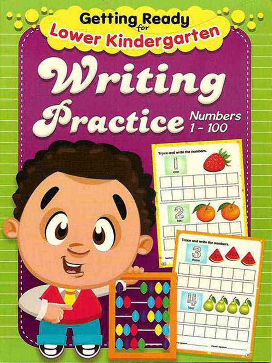 GETTING READY FOR LOWER KINDERGARTEN WRITING PRACTICE NUMBERS 1-100 - Paramount Books   