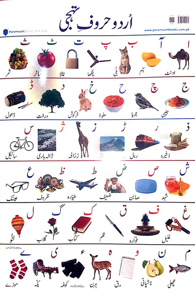 PARAMOUNT WALL CHART: URDU HUROOF-E-TAHAJJI
