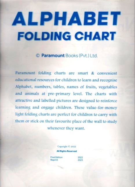 PARAMOUNT ALPHABET FOLDING CHART - Paramount Books   