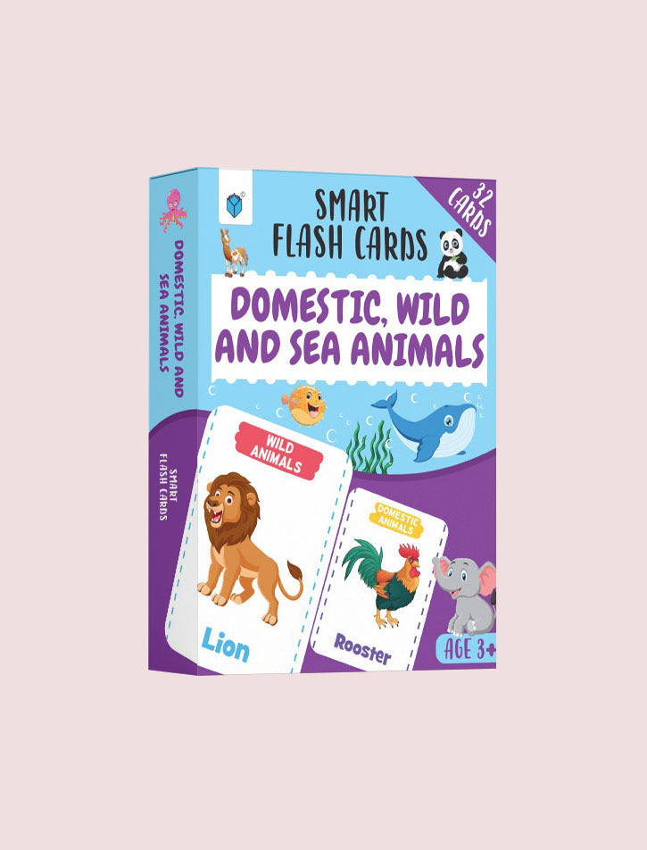 SMART FLASH CARDS DOMESTIC WILD AND SEA ANIMALS