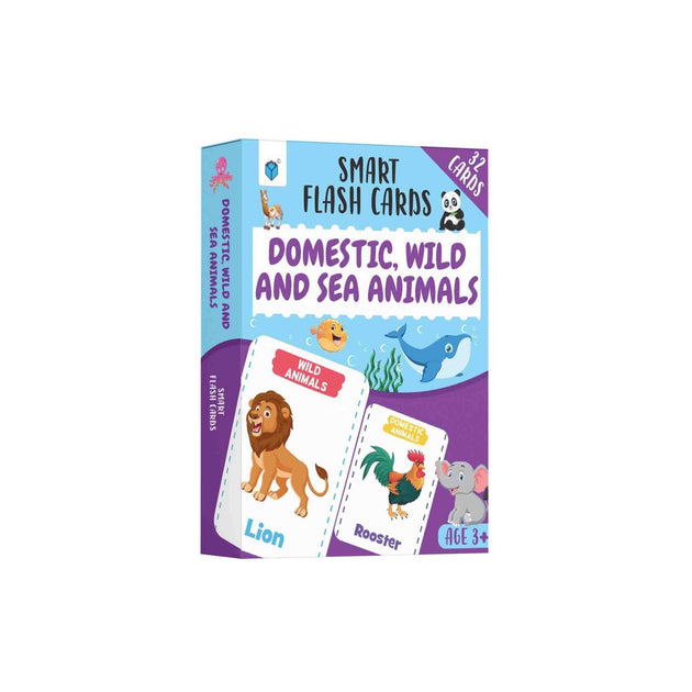 SMART FLASH CARDS DOMESTIC WILD AND SEA ANIMALS - Paramount Books   