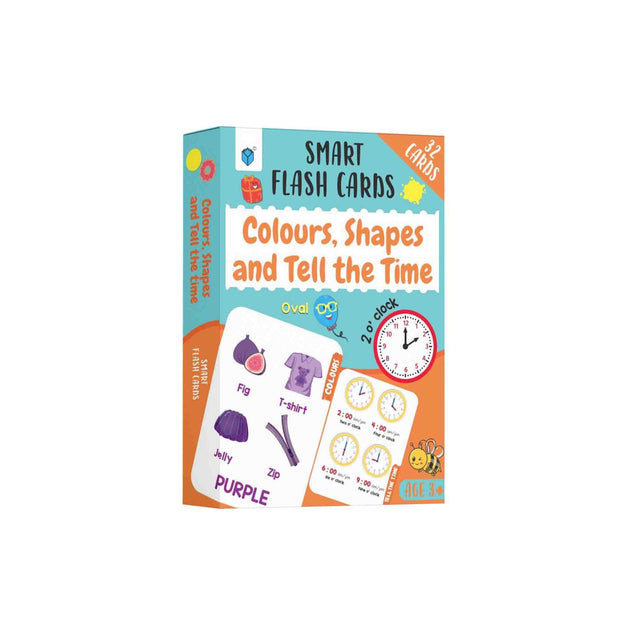 SMART FLASH CARDS: COLOURS, SHAPES & TELL THE TIME - Paramount Books   