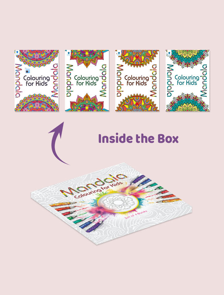 MANDALA COLOURING FOR KIDS SET OF 4 BOOKS