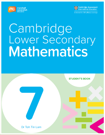 MARSHALL CAVENDISH CAMBRIDGE LOWER SECONDARY MATHEMATICS GRADE 7-STUDENT'S BOOK (EBOOK BUNDLE FOR 1 YEAR)