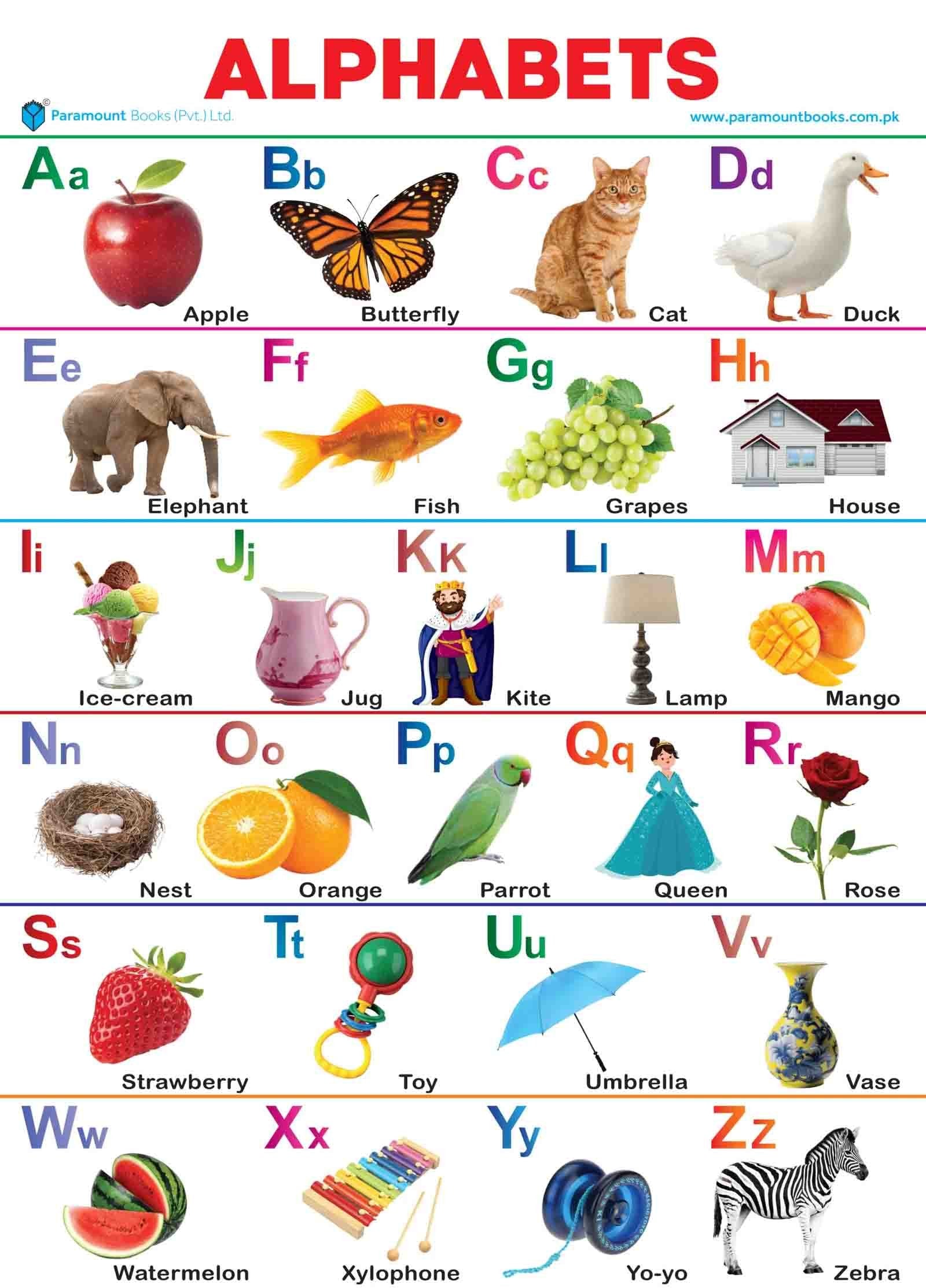 PARAMOUNT WALL CHART : ALPHABETS