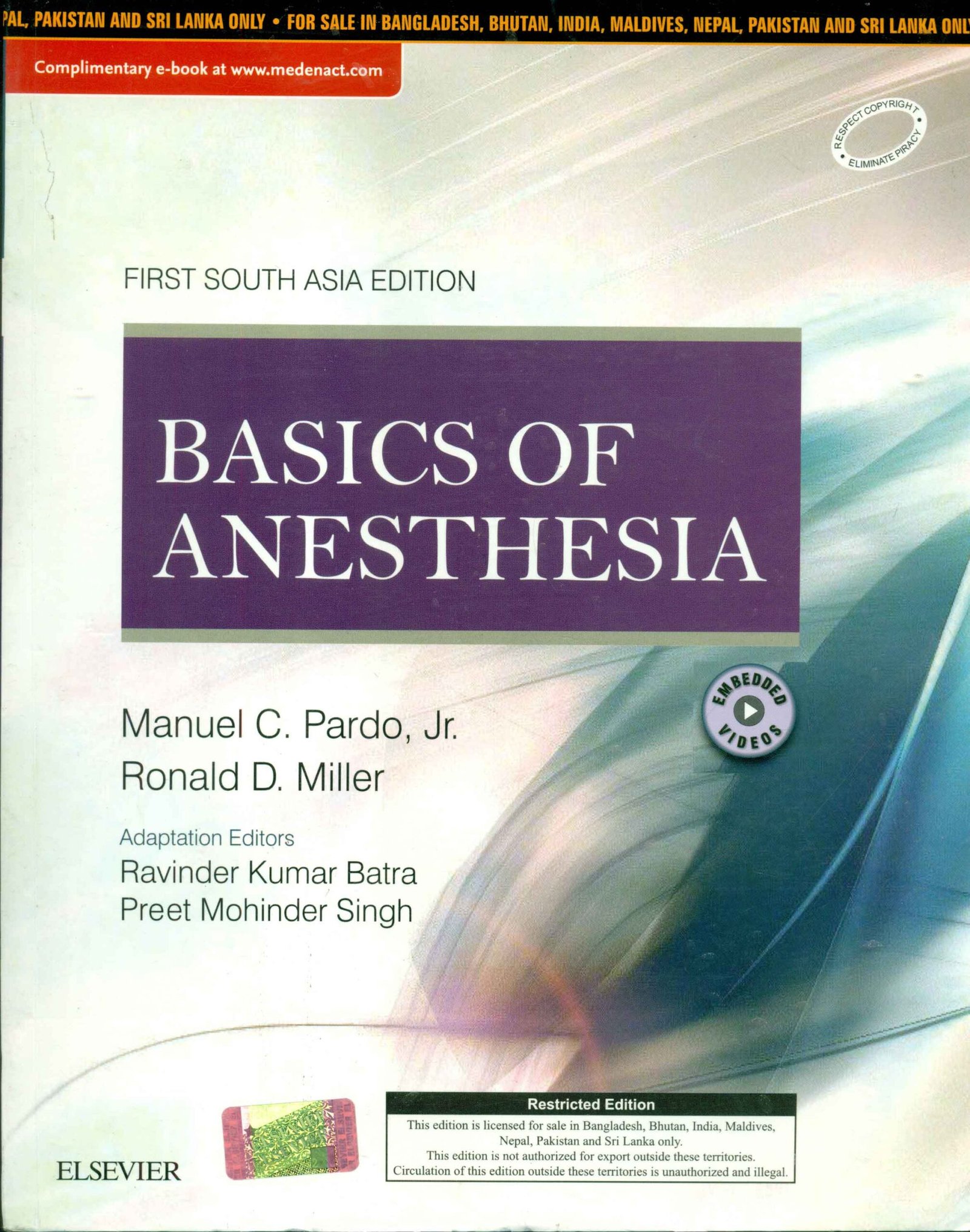 BASICS OF ANESTHESIA: FIRST SOUTH ASIA EDITION | Paramount Books