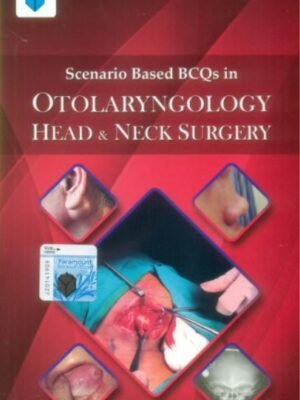 'SCENARIO-BASED BCQS IN OTOLARYNGOLOGY HEAD & NECK SURGERY' is written on the top cover of a stack of medical volumes.