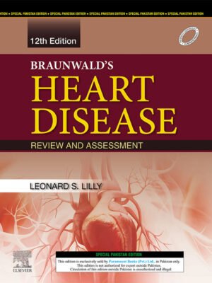 'Braunwald's Heart Disease' book cover illustration using a stethoscope as a sign of medical knowledge and heart health awareness
